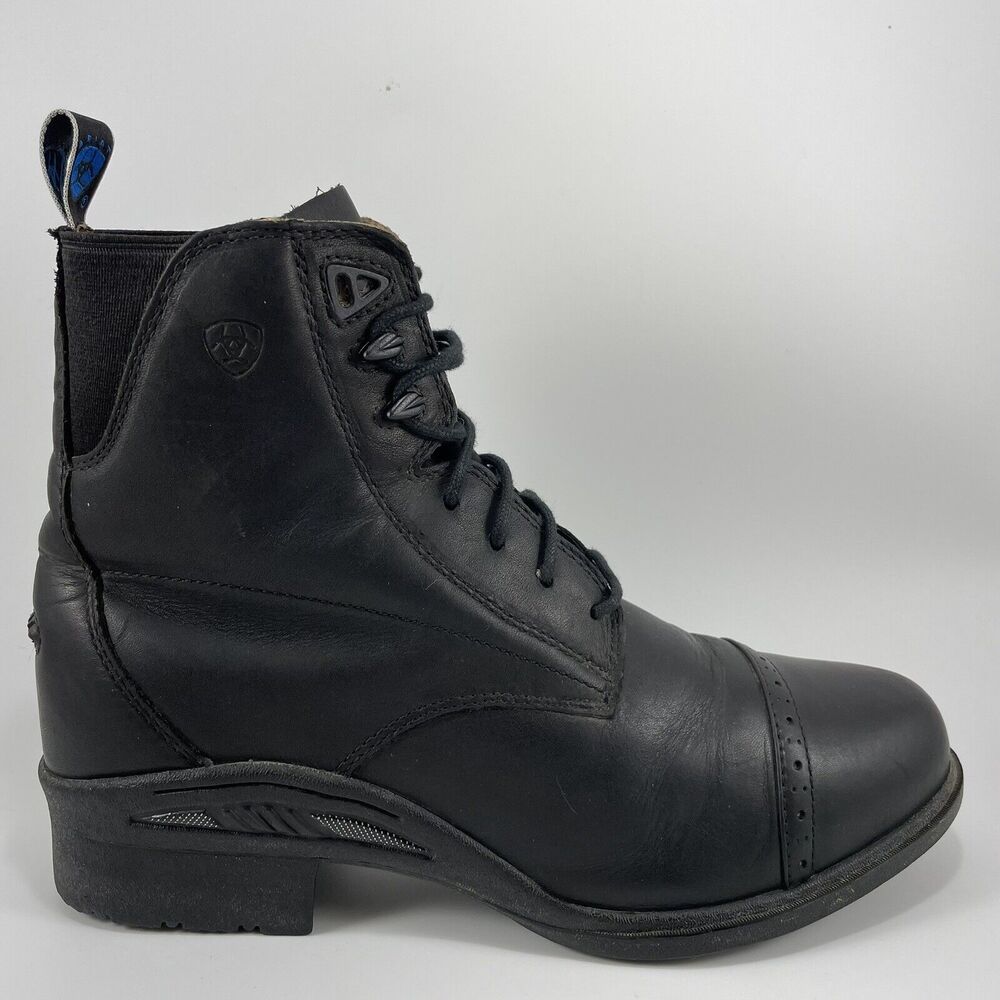 Ariat Heritage IV Paddock Boots Women Size 8.5B Black Leather Western Lace Up